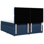 vidaXL Sommier à lattes de lit avec matelas Bleu 180x200 cm Tissu