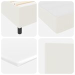 vidaXL Lit avec Sommier avec Matelas & LED Crème 120x200 cm Tissu en Velours Côtelé