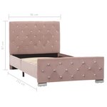 vidaXL Cadre de lit sans matelas Rose Velours 90x200 cm