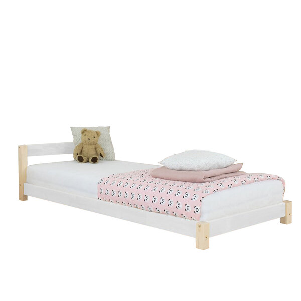 Lit enfant DREAMY 80 x 160 - blanc et naturel