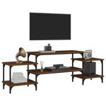 vidaXL Meuble TV Chêne marron 157x35x52 cm bois d'ingénierie