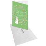 Carte De Pâques - Lapins & Fleurs - Draeger paris