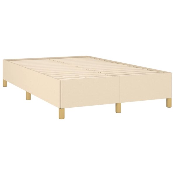 vidaXL Cadre de lit crème 120x190 cm tissu