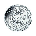 Monnaie de 10 euro argent colorisée la schtroumpfette
