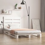 vidaXL Cadre de lit sans matelas blanc 75x190 cm bois de pin massif