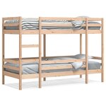 vidaXL Lit superposé sans matelas 90x190 cm bois de pin massif