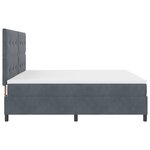 Lit coffre vidaXL avec matelas et LED gris foncé 200x200 cm en velours