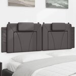 vidaXL Coussin de tête de lit gris 160 cm similicuir