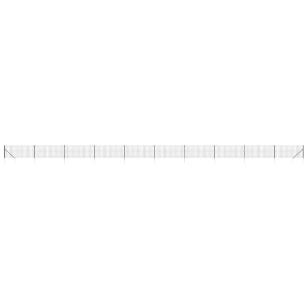 vidaXL Clôture en treillis métallique et ancrage anthracite 0 8x25 m