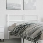 vidaXL Tête de lit métal blanc 140 cm
