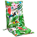 vidaXL Coussins de chaise à dossier haut lot de 4 multicolore