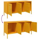 vidaXL Meuble TV jaune moutarde 100 5x39x50 5 cm acier