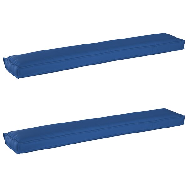 vidaXL Coussins de Palettes pour Banc 2 Pièces Bleu Royal 200x40x8 cm Tissu Oxford