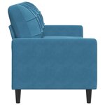 vidaXL Canapé à 3 places Bleu 180 cm Velours
