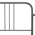 vidaXL Cadre de canapé-lit extensible sans matelas gris métal 90x200cm