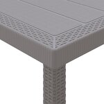 vidaXL Ensemble de salle à manger de jardin 5 pièces avec coussins gris clair en poly rotin