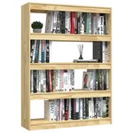vidaXL Bibliothèque/Séparateur de pièce 100x30x135 5 cm pin massif