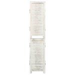 vidaXL Cloison de séparation 4 panneaux Blanc antique 140x165 cm Bois