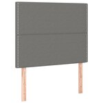 vidaXL Sommier à lattes de lit avec matelas et LED Gris foncé 90x200cm