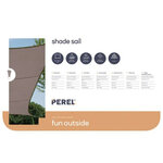 Perel Voile d'ombrage  hydrofuge  2 x 3 m  160 g/m²  polyester  rectangulaire  taupe