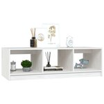 vidaXL Table basse blanc 110x50x34 cm bois de pin massif