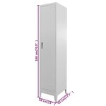 vidaXL Armoire à casier 38x45x180 cm