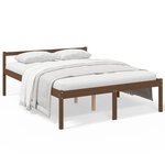 vidaXL Lit pour personne âgée marron miel 150x200cm bois de pin massif