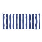 vidaXL Coussins de banc de jardin lot de 2 rayures bleues et blanches