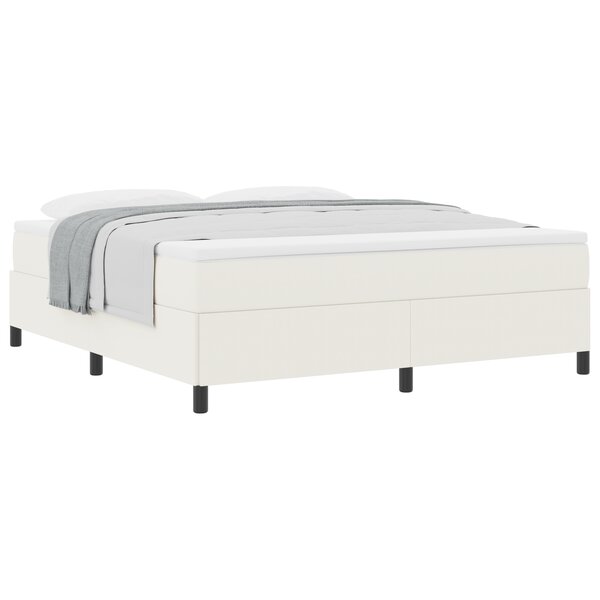 vidaXL Cadre de lit Crème 180x200 cm en tissu côtelé