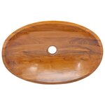 vidaXL Lavabo Bois de teck massif 60x40x10 cm