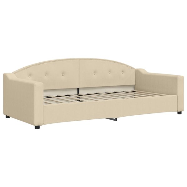 vidaXL Lit de repos crème 90x200 cm tissu