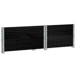 vidaXL Jardinière noir 80x60 cm bois massif de pin