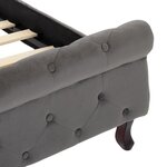 vidaXL Cadre de lit sans matelas gris velours 140x200 cm