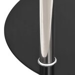 vidaXL Table d'appoint 2 niveaux Transparent et noir 38cm Verre trempé
