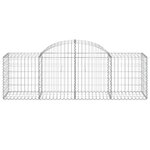 vidaXL Paniers à gabions arqués 7 Pièces 200x50x60/80 cm Fer galvanisé