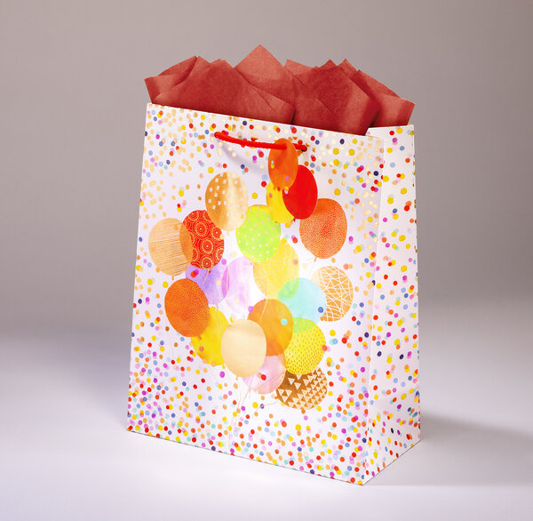 Sac cadeau Cotillons GML 26 x H 32,5 ballons