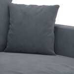 vidaXL Ensemble de canapés 3 Pièces avec coussins Gris foncé Velours