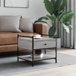 vidaXL Table basse sonoma gris 50x50x50 cm bois d'ingénierie