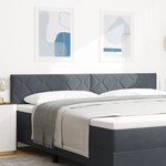 vidaXL Tête de lit LED Design Blocs de Diamant Gris Foncé 200 cm Velours
