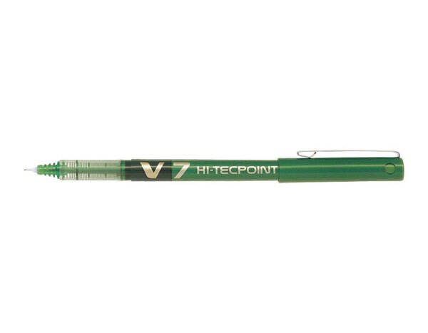 Stylo roller Hi-Tecpoint V7 Encre liquide Pte moyenne Vert PILOT