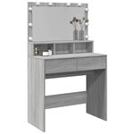 vidaXL Coiffeuse avec LED sonoma gris 80x41x134 5 cm