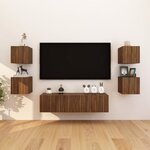 vidaXL Meubles TV muraux 4 Pièces Chêne marron 30 5x30x30 cm