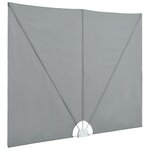 vidaXL Auvent latéral pliable de terrasse Gris 300 x 150 cm