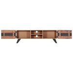 vidaXL Meuble TV 140x30x45 cm Bois d'acacia massif