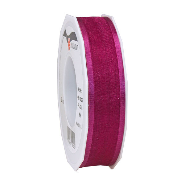 Organza marseille 25-m-rouleau 25 mm  pourpre