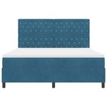 vidaXL Lit à ressort avec matelas et LED Bleu Foncé 180x200 cm Velours