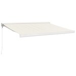 vidaXL Auvent rétractable crème 3 5x2 5 m tissu et aluminium