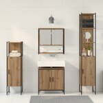 vidaXL Ensemble de meubles de salle de bain en 4 pièces en bois d'artisan