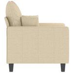vidaXL Fauteuil Crème 60 cm Tissu