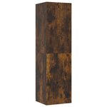 vidaXL Meuble TV mural Chêne fumé 30 5x30x110 cm